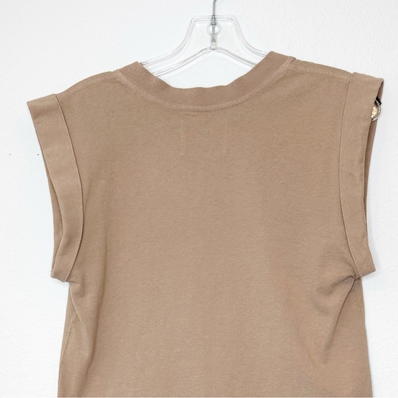 Citizens of Humanity Tan Rolled Sleeve Eugenie Tee XSmall - Picture 10 of 12